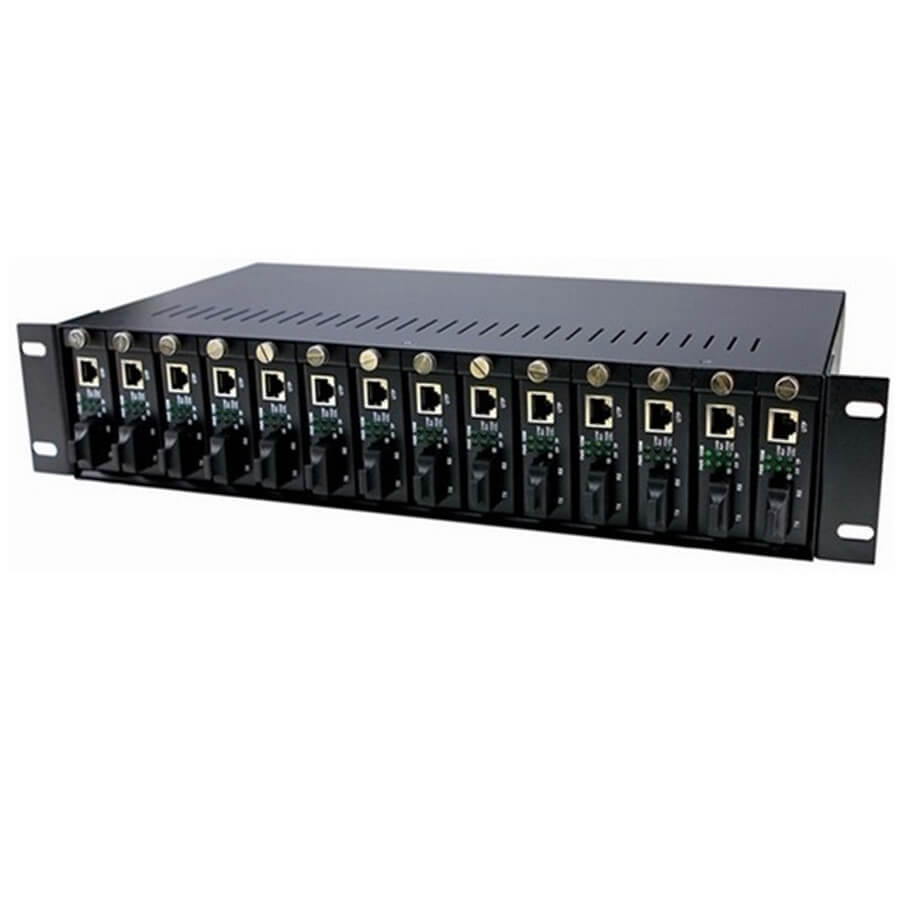 Khung giá 14 khe cắm Media Converter WINTOP YT-81/4-2A